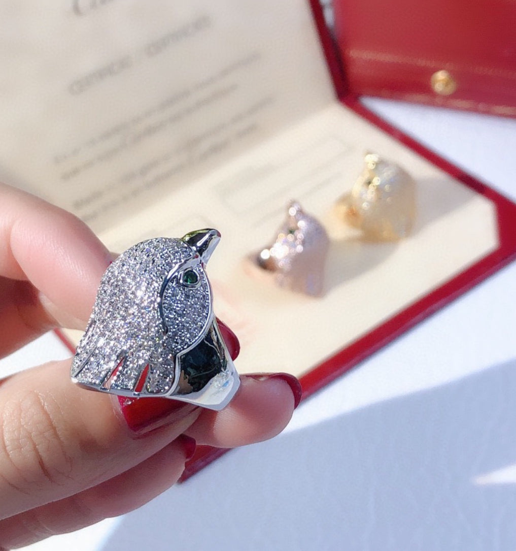 [kincade]LES OISEAUX RING DIAMONDS PAVED