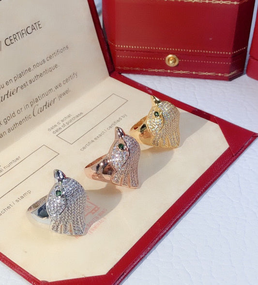 [kincade]LES OISEAUX RING DIAMONDS PAVED