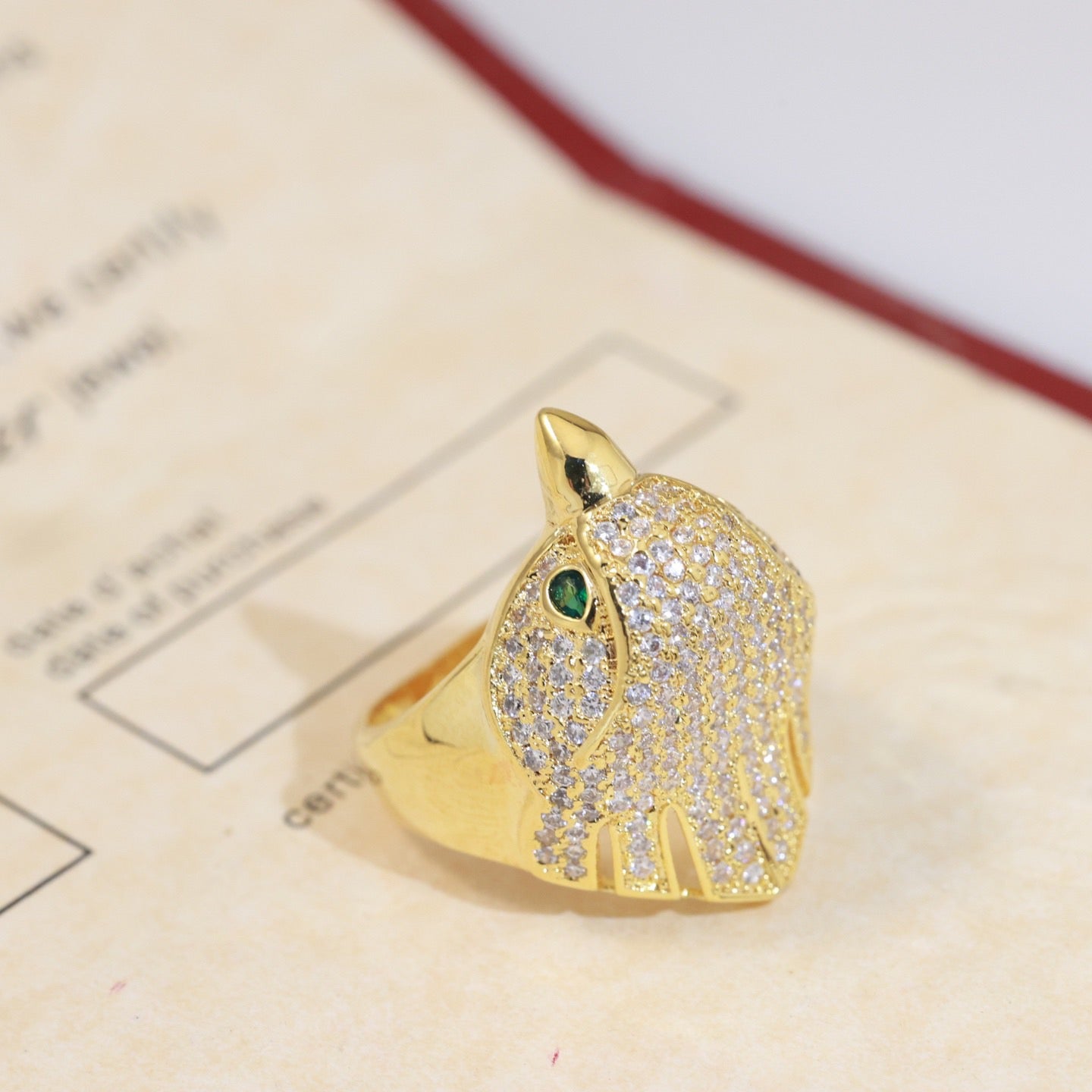 [kincade]LES OISEAUX RING DIAMONDS PAVED