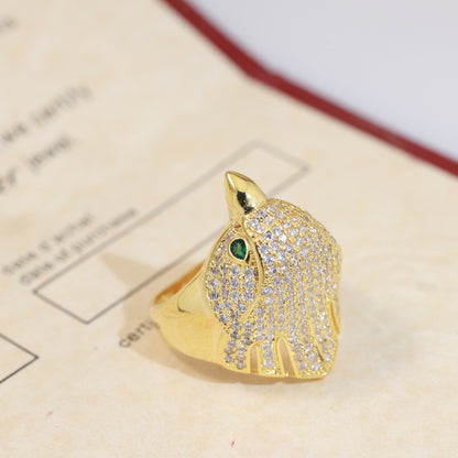 [kincade]LES OISEAUX RING DIAMONDS PAVED