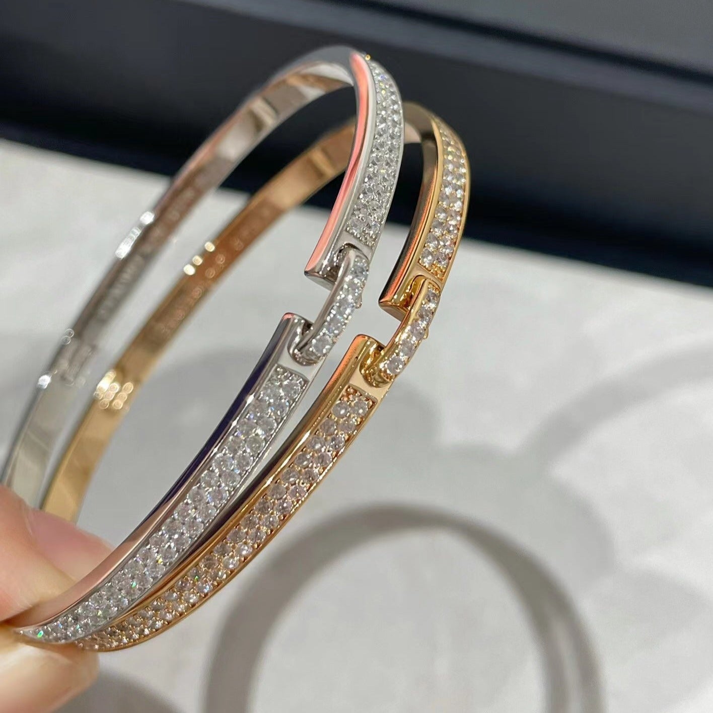 [kincade]LIENS VIDENCE DIAMOND PAVED BRACELET