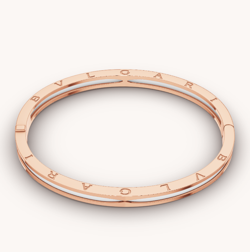 [kincade]ZERO 1 PINK GOLD WITH WHITE CERAMIC BRACELET