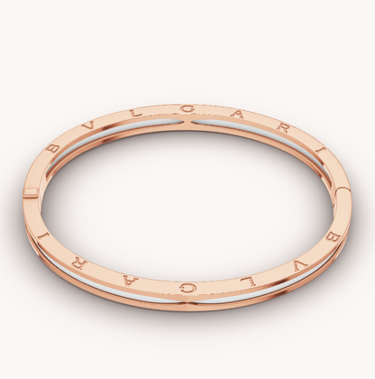 [kincade]ZERO 1 PINK GOLD WITH WHITE CERAMIC BRACELET