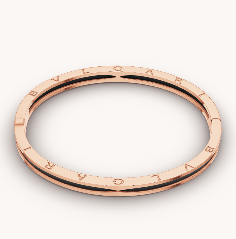 [kincade]ZERO 1 PINK GOLD WITH BLACK CERAMIC BRACELET