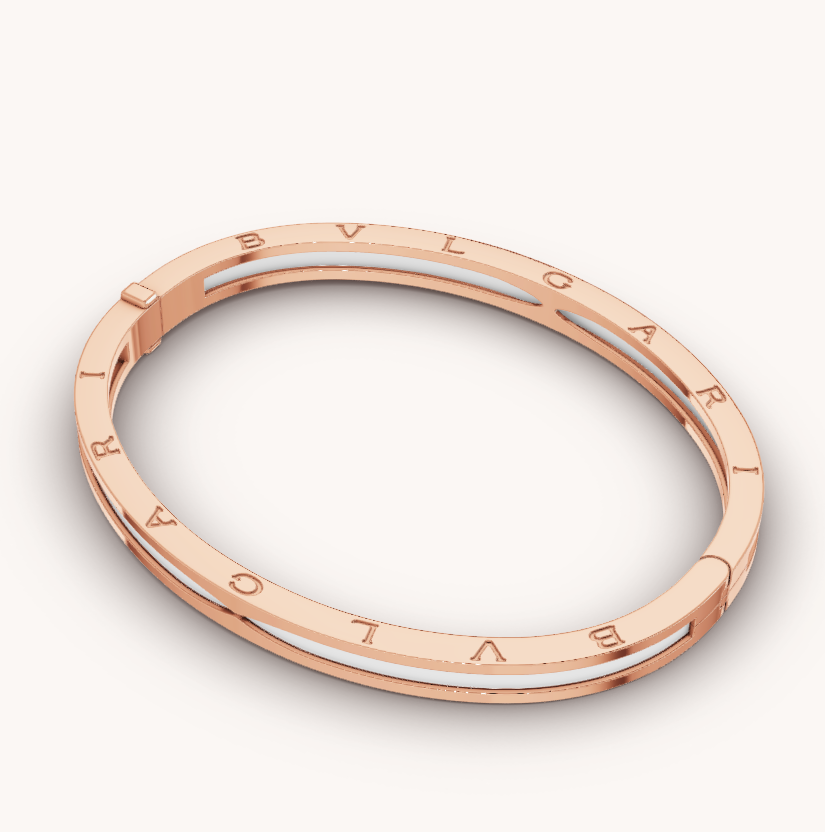 [kincade]ZERO 1 PINK GOLD WITH WHITE CERAMIC BRACELET