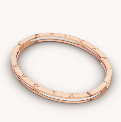 [kincade]ZERO 1 PINK GOLD WITH WHITE CERAMIC BRACELET