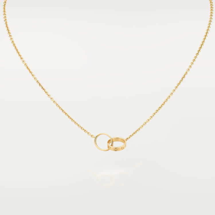 [kincade]LOVE NECKLACE DOUBLE RING GOLD