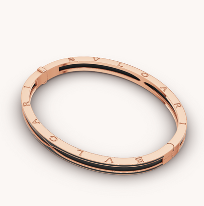 [kincade]ZERO 1 PINK GOLD WITH MATTE BLACK CERAMIC BRACELET