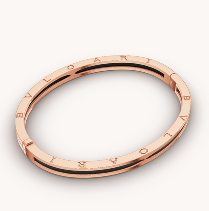 [kincade]ZERO 1 PINK GOLD WITH BLACK CERAMIC BRACELET