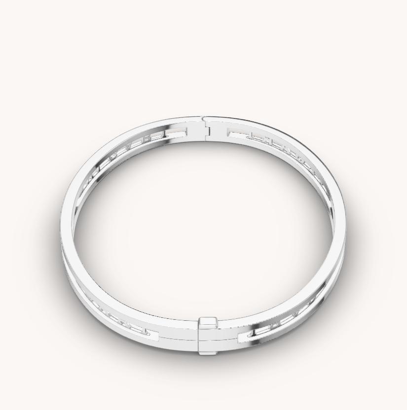 [kincade]ZERO 1 SPIRAL LOGO SILVER BRACELET