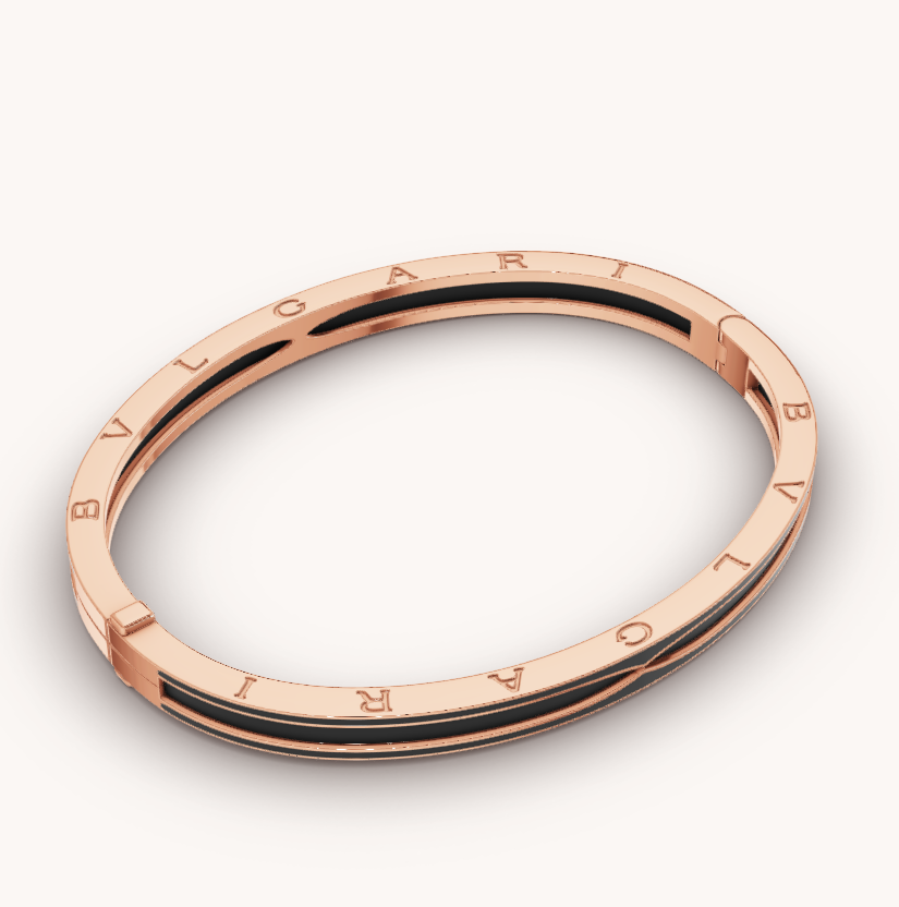 [kincade]ZERO 1 PINK GOLD WITH MATTE BLACK CERAMIC BRACELET