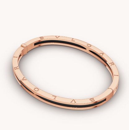 [kincade]ZERO 1 PINK GOLD WITH BLACK CERAMIC BRACELET