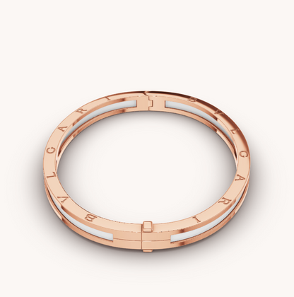 [kincade]ZERO 1 PINK GOLD WITH WHITE CERAMIC BRACELET