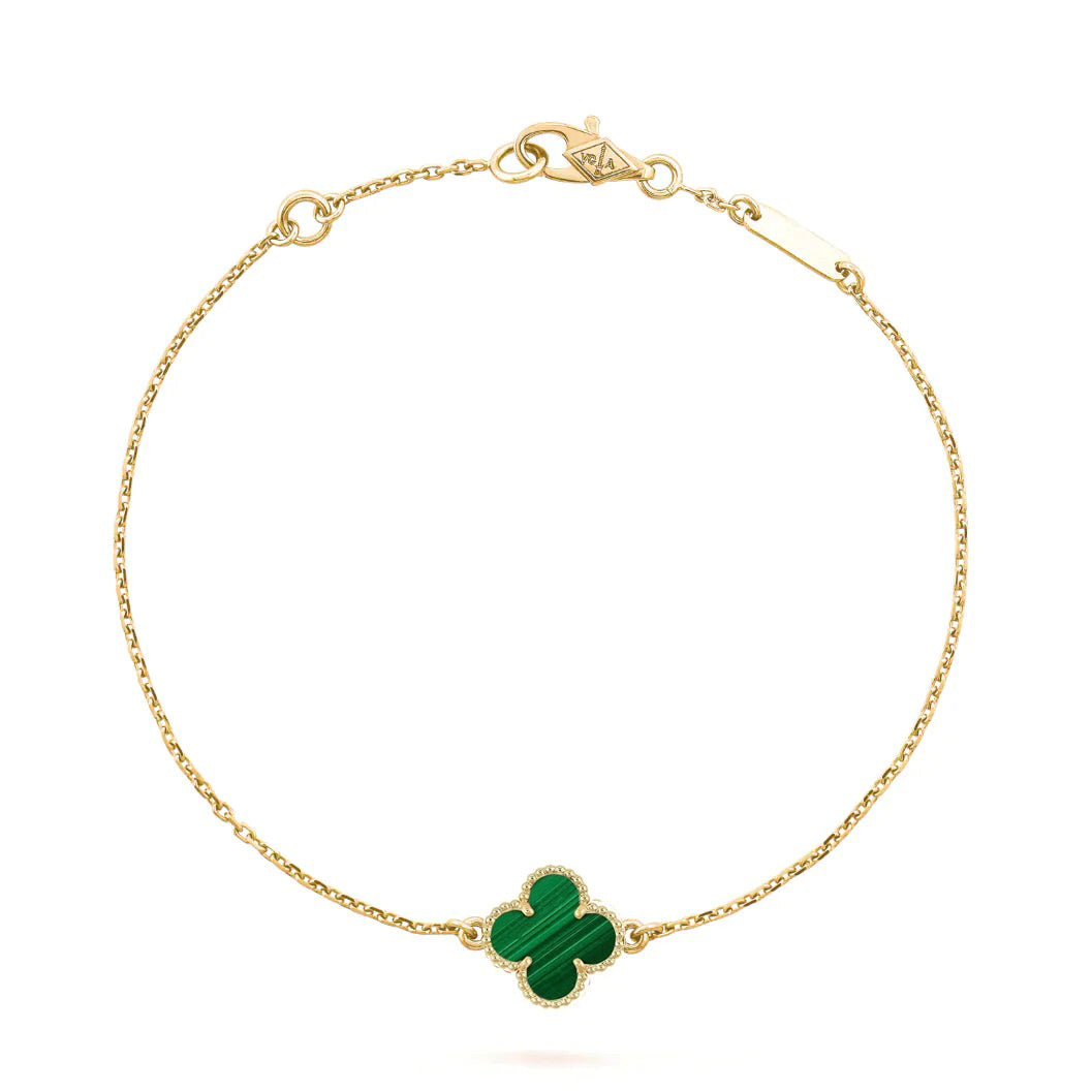 [kincade]CLOVER BRACELET MALACHITE 1 MOTIF