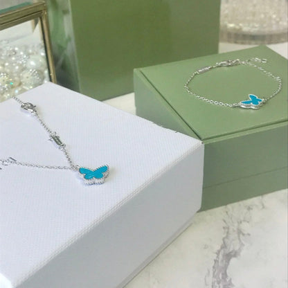 [kincade]BUTTERFLY TURQUOISE BUTTERFLY BRACELET SILVER