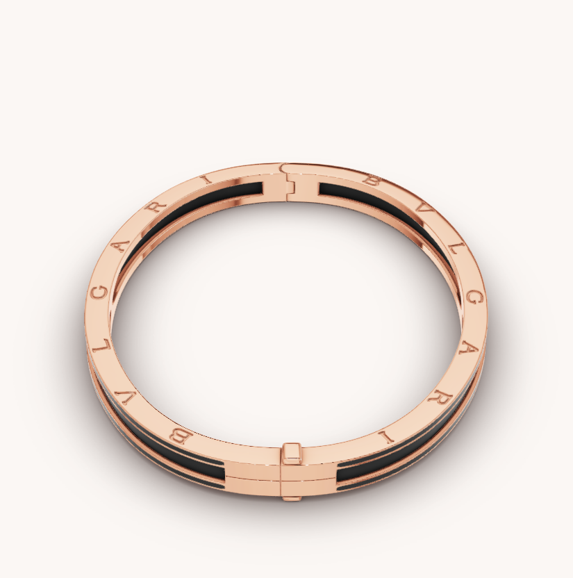 [kincade]ZERO 1 PINK GOLD WITH MATTE BLACK CERAMIC BRACELET