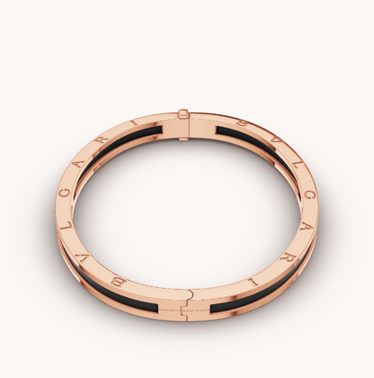 [kincade]ZERO 1 PINK GOLD WITH BLACK CERAMIC BRACELET