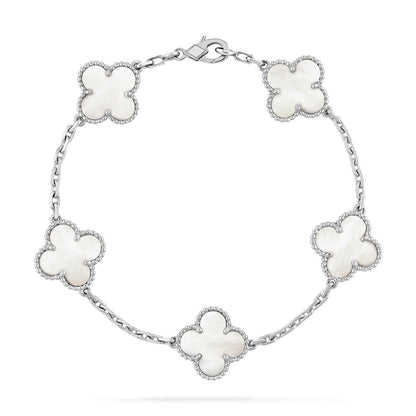 [kincade]CLOVER SILVER MOP 5 MOTIF BRACELET