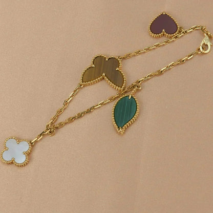 [kincade]LUCKY SPRING 5 MOTIF GOLD BRACELET