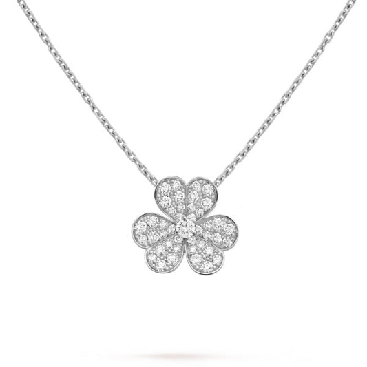 [kincade]CLOVER DIAMOND NECKLACE SILVER