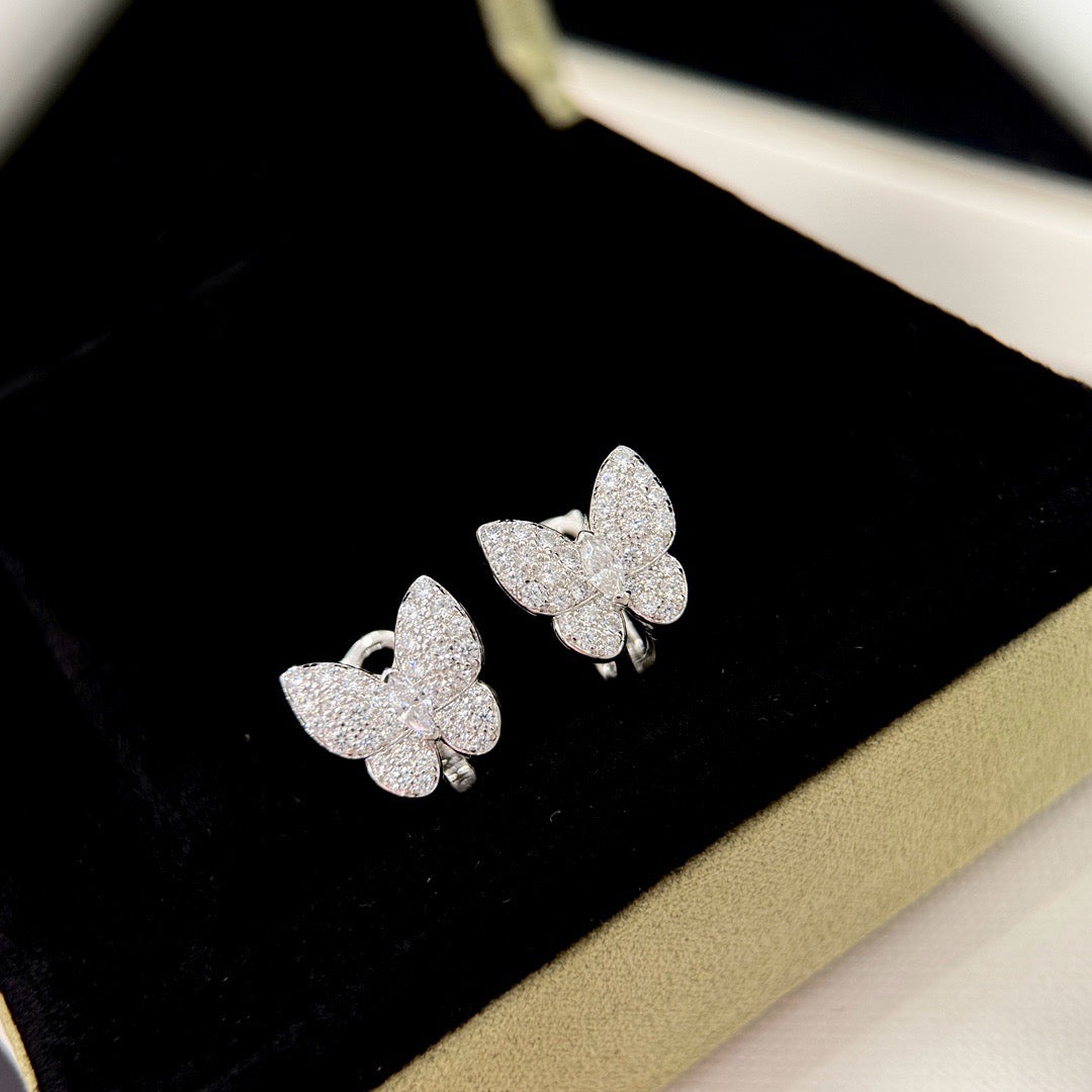 [kincade]BUTTERFLY ALL DIAMOND EARRINGS