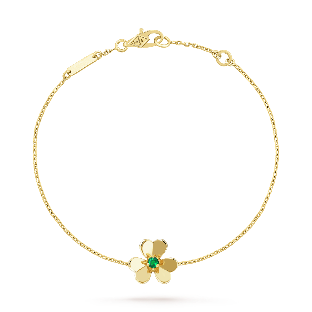 [kincade]FRIVOLE GOLD FLOWER PINK MALACHITE BRACELET