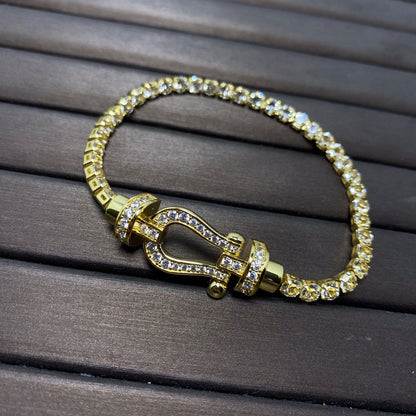 [kincade]FORCE  HORSESHOE  DIAMOND TENNIS BRACELET