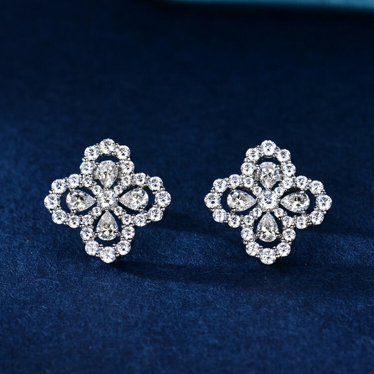 [kincade]LOOP EARRINGS FULL MOTIF DIAMOND 16MM