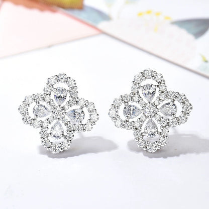 [kincade]LOOP EARRINGS FULL MOTIF DIAMOND 16MM