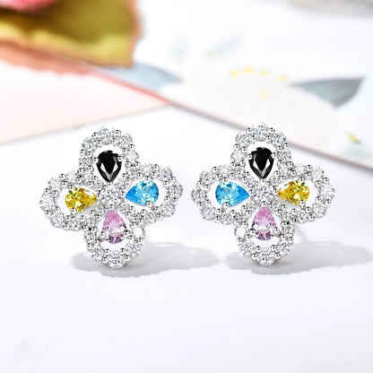 [kincade]LOOP EARRINGS FULL MOTIF DIAMOND 16MM