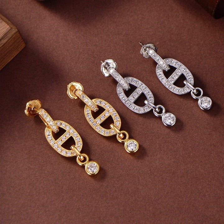 [kincade]HM CHAINE DIAMOND EARRINGS