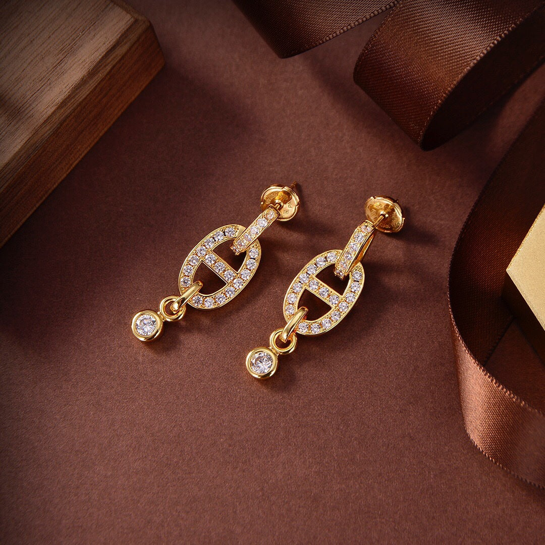 [kincade]HM CHAINE DIAMOND EARRINGS