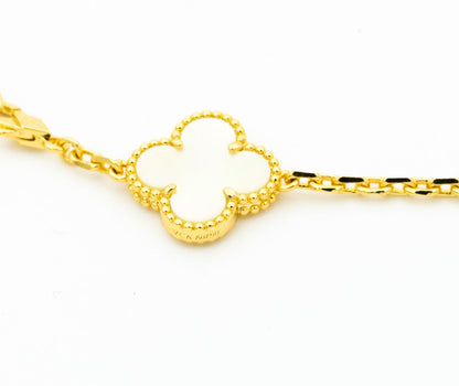 [kincade]CLOVER BRACELET 5 MOTIFS ONYX MOP