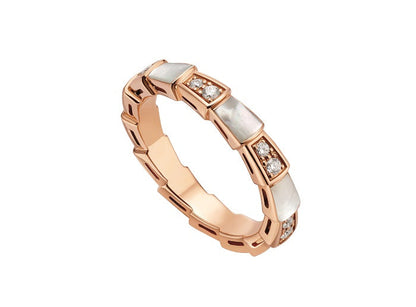 [kincade]SERPENTI RING PINK GOLD DIAMOND MOP 3MM