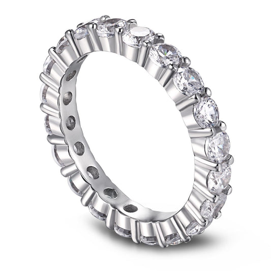 [kincade]Sparkling Round Cut Tennis Ring