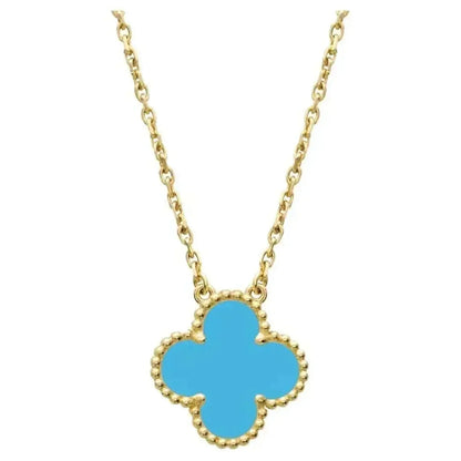 [kincade]CLOVER 15MM VINTAGE TURQUOISE NECKLACE