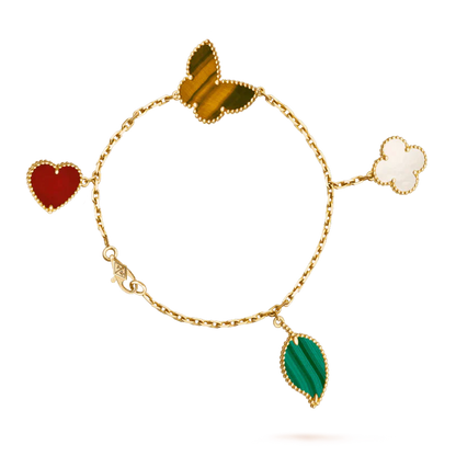 [kincade]LUCKY SPRING 5 MOTIF GOLD BRACELET