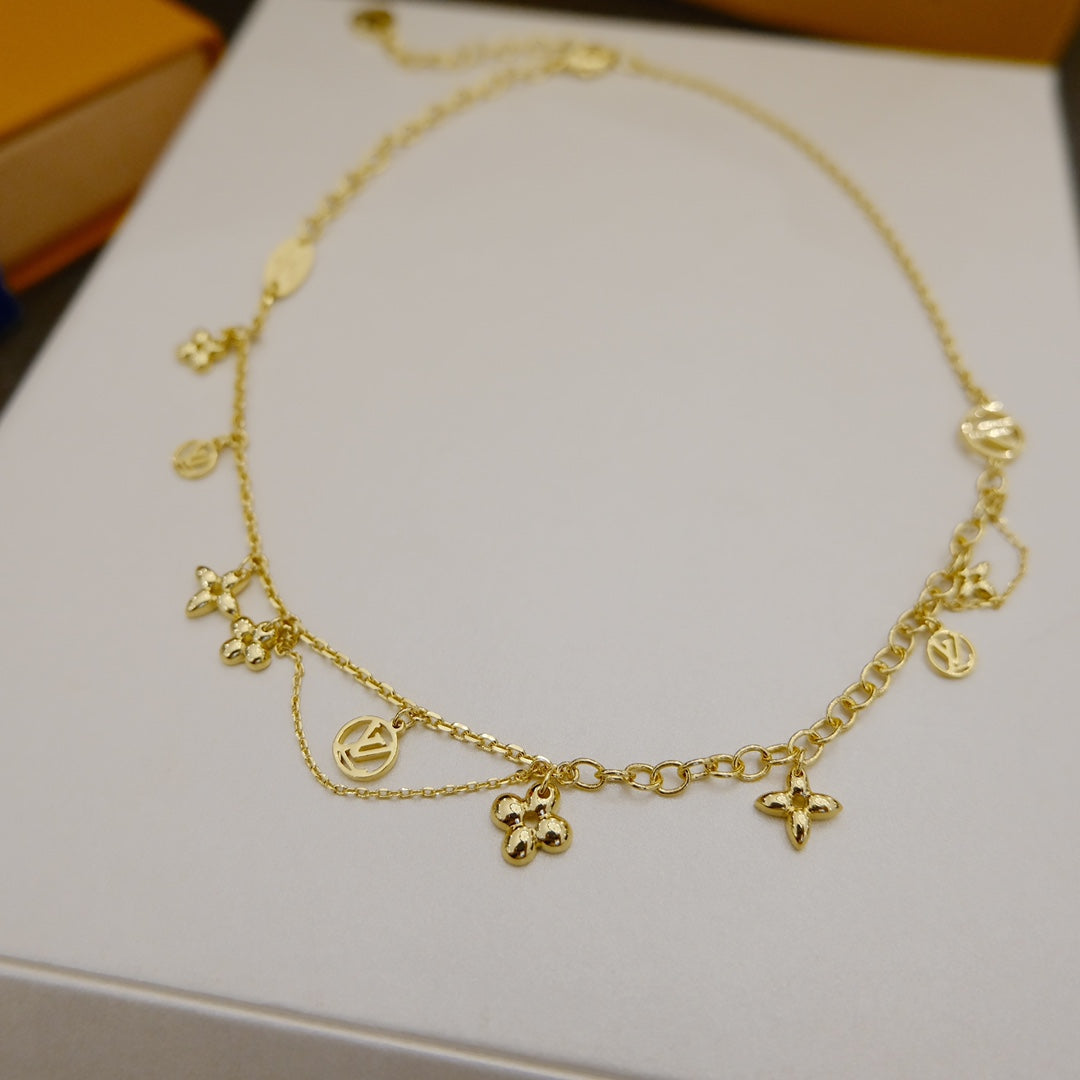 [kincade]BLOOMING SUPPLE NECKLACE BRASS