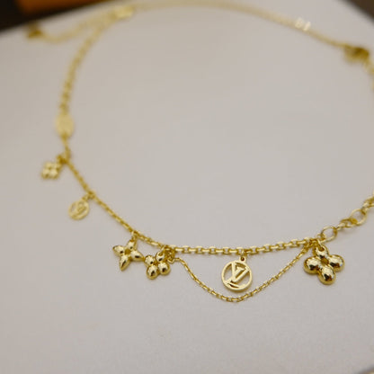 [kincade]BLOOMING SUPPLE NECKLACE BRASS