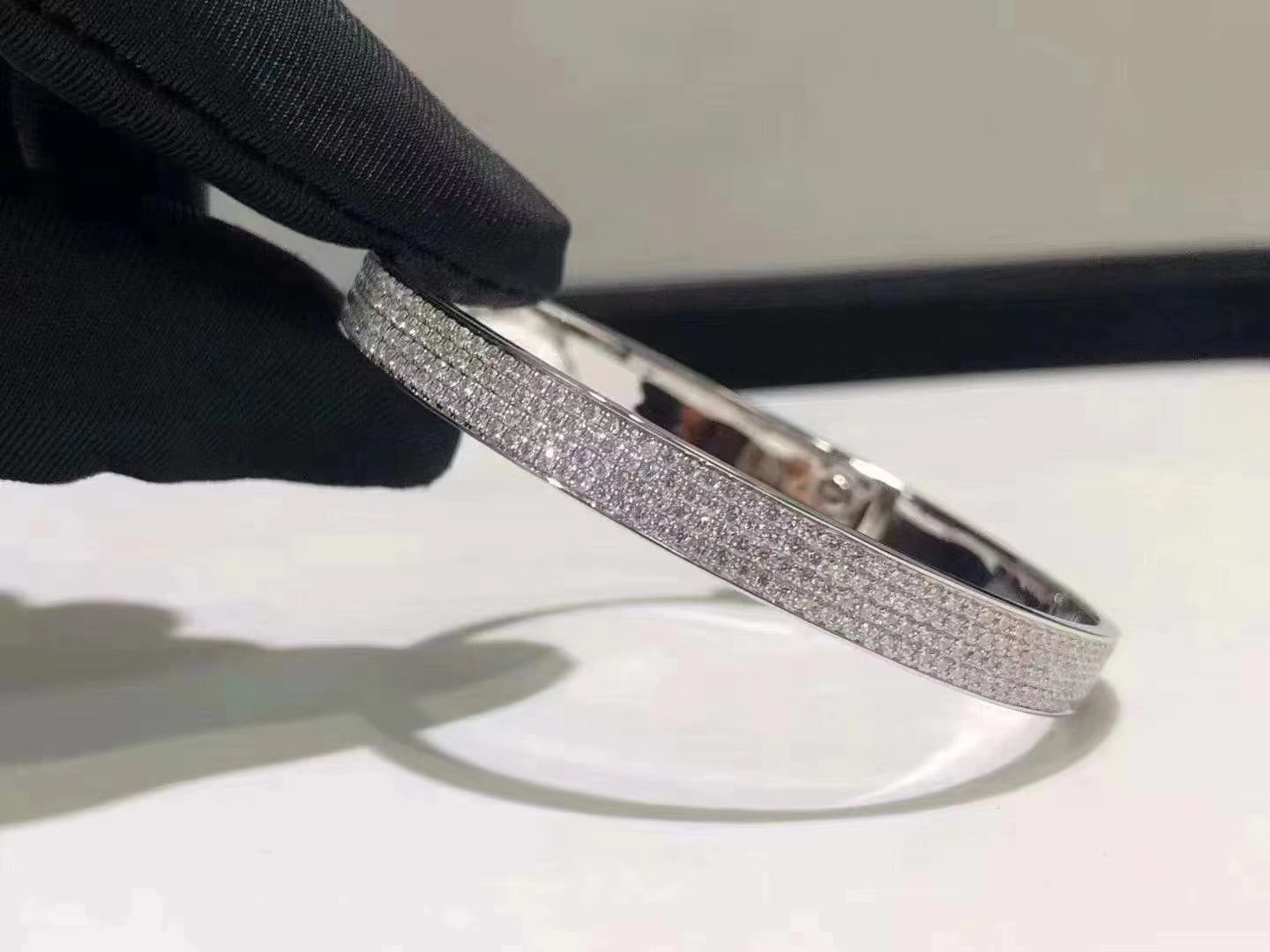 [kincade]HM KELLY BRACELET IN SILVER AND FULL PAVE DIAMOND