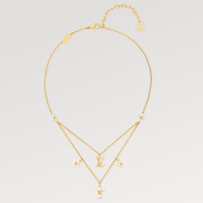 [kincade]FLOWERGRAM GOLD MOP DOUBLE ROW NECKLACE