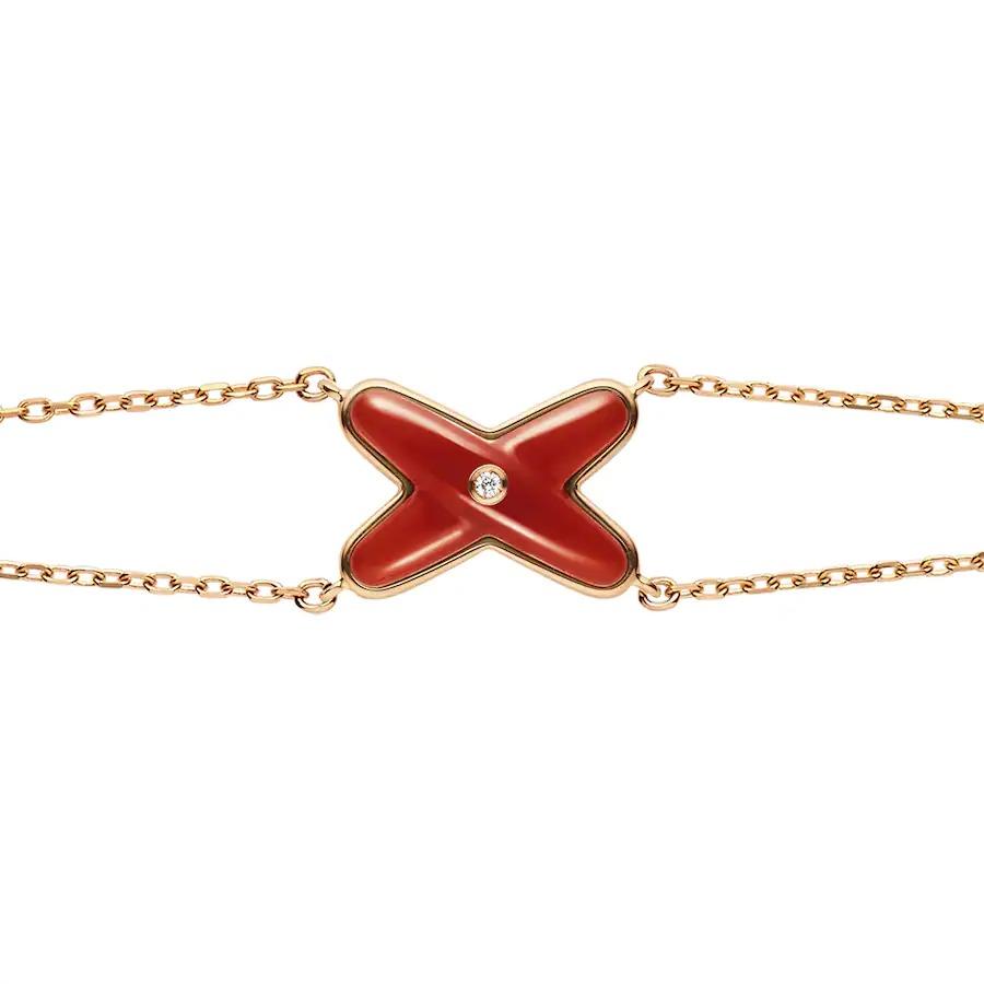 [kincade]JEUX BRACELET CARNELIAN PINK GOLD 1 DIAMOND