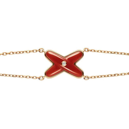 [kincade]JEUX BRACELET CARNELIAN PINK GOLD 1 DIAMOND