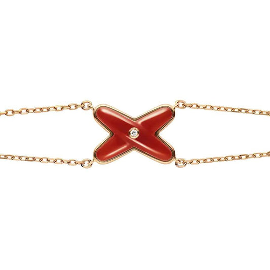 [kincade]JEUX BRACELET CARNELIAN PINK GOLD 1 DIAMOND