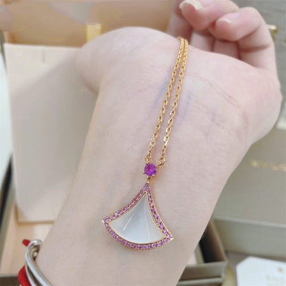 [kincade]DREAM NECKLACE MOP DIAMOND PINK