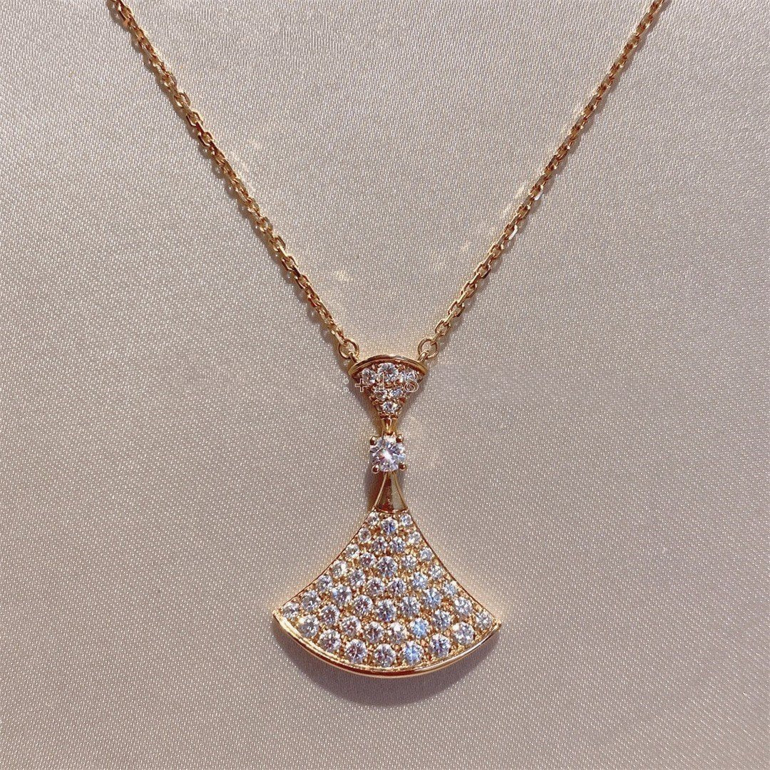 [kincade]DREAM NECKLACE PINK GOLD FULL DIAMOND