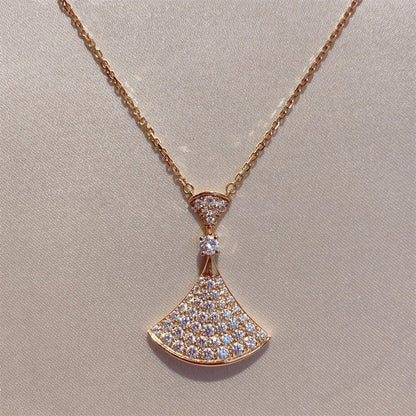 [kincade]DREAM NECKLACE PINK GOLD FULL DIAMOND