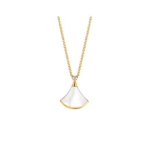 [kincade]DREAM NECKLACE WHITE MOP GOLD 1 DIAMOND