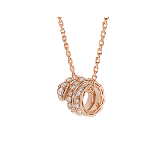 [kincade]SERPENTI PINK GOLD NECKLACE DOUBLE RING DIAMOND