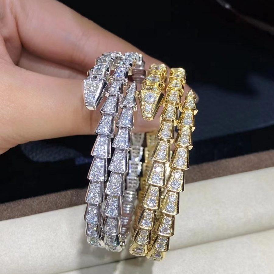 [kincade]SERPENTI BRACELET GOLD DIAMOND DOUBLE ROW